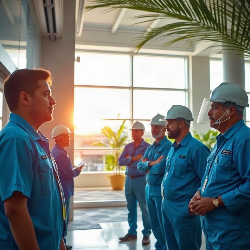 Equipe da Lumenhpanda em briefing matinal no escritório em Fortaleza